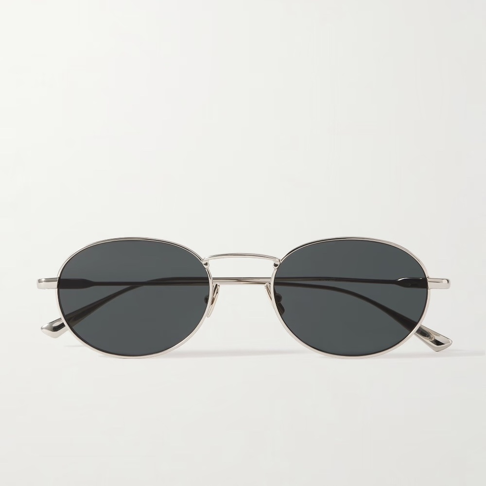 Saint Laurent Silver and Black Sunglasses